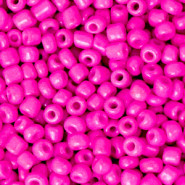 Glasperlen rocailles 8/0 (3mm) Neon hot pink